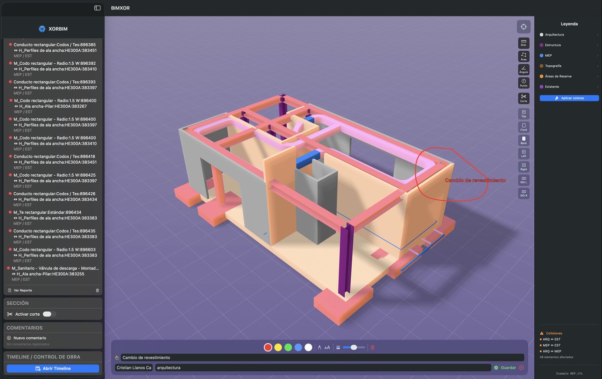 Comentarios en modelo 3D
