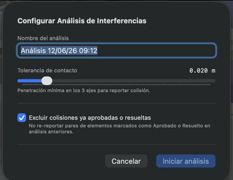 Configurar análisis de interferencias